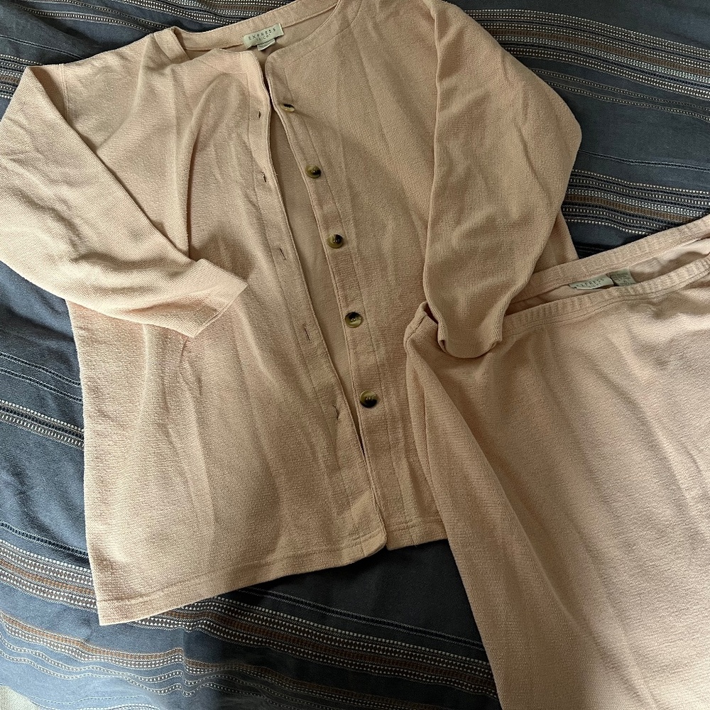 Express Tricot vintage sweater and skirt set